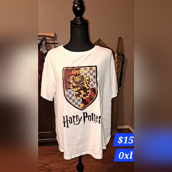 Harry Potter Gryffindor Kids T-Shirt - White - Picture 1 of 1